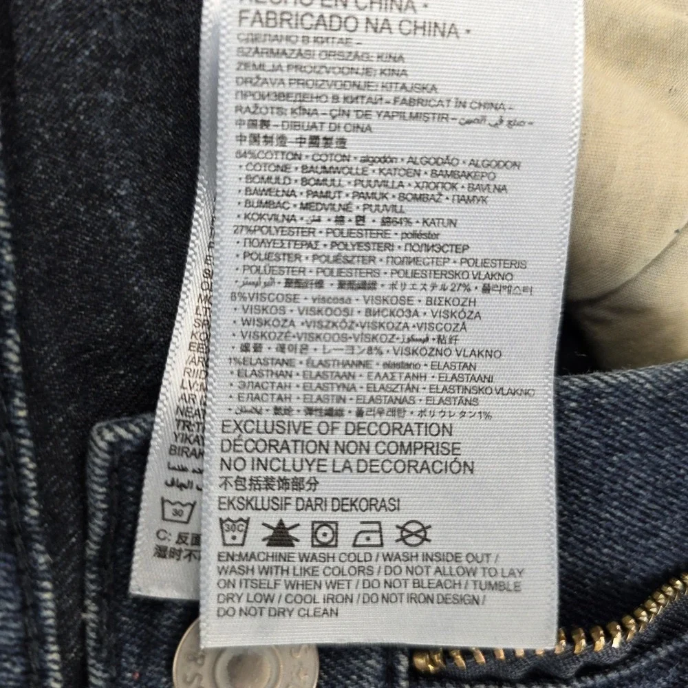 Levis 514 Boys 10 Straight Fit Jeans Blue Adjustable Waist 23x25 Performance